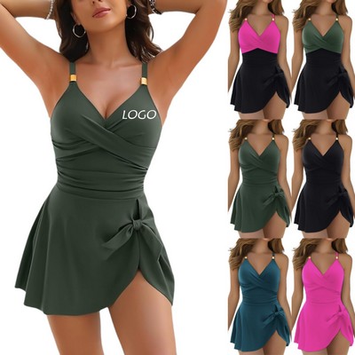 Gold Knot Tummy Control One-Piece Swimsuit