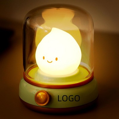 Vintage Anime-Style Warm-Toned Table Lamp