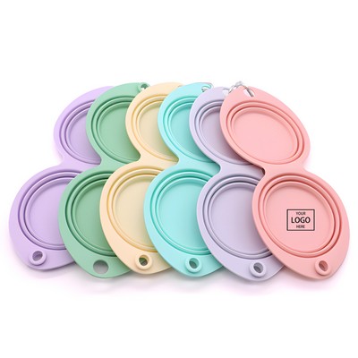 Silicone Folding Double Pet Food Bowl