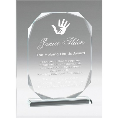 Harmony Crystal Plaque Award, 8 1/2"H