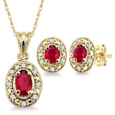 Jilco Inc Diamond & Ruby Set