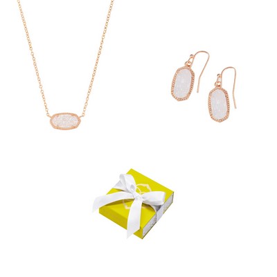 Kendra Scott Elisa Lee Rose Gold 2 Pc Gift Box Set