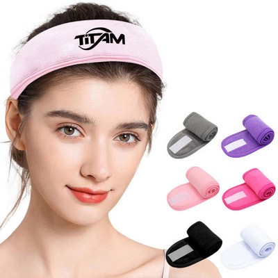 Terry Cloth Headband with Hook & Loop Closure