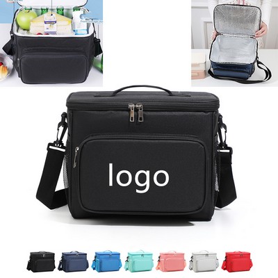 Handheld & Shoulder Oxford Fabric Insulated Lunch Bag