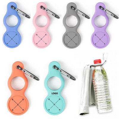 Silicone Water Bottle Carrier with Carabiner