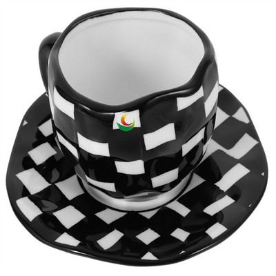 Floret Underglaze Color Irregular Ceramic Coffee Cup