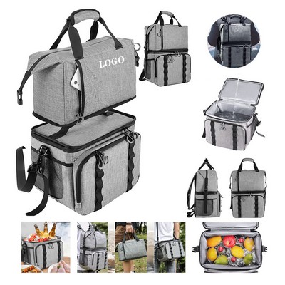 2-in-1 Waterproof Cooler Backpack