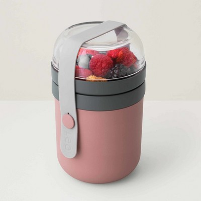 BergHoff Leo Dual Lunch Pot - Pink & Gray