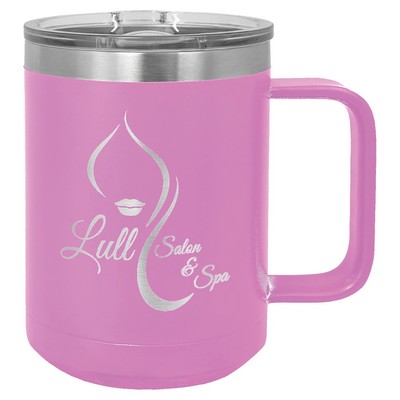 Polar Camel 15 oz. Light Purple Vacuum Insulated Mug with Slider Lid