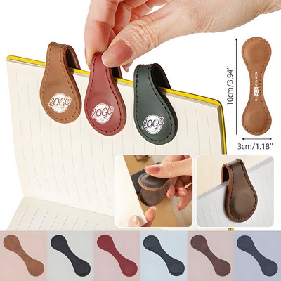 PU Leather Magnetic Bookmark