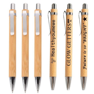 Eco-friendly Bamboo Pen w/Clip