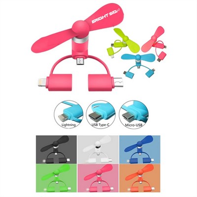 3-in-1 Mini Cellphone Fan