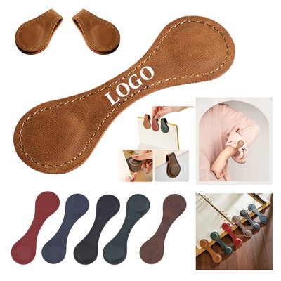 Magnetic Leather Bookmark for Secure Page Holding