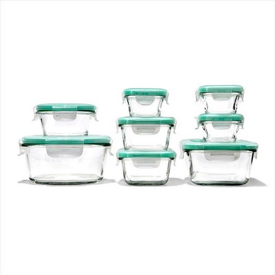 OXO Good Grips 16Pc Smart Seal Glass Container Set
