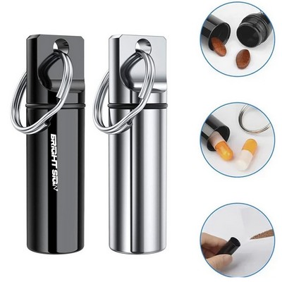 Multi-Use Airtight Pill Box Keychain