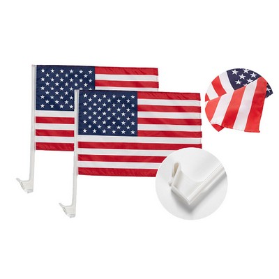 USA American Car Flag with Window Clip