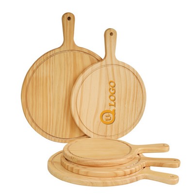 10" Round Wooden Pizza Tray