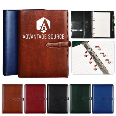 Refillable A5 Business Planner Notebook with Binder Rings