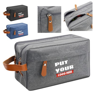 Portable Heathered Wash Bag