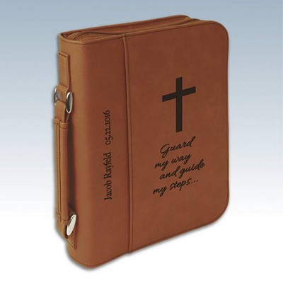 Large Leatherette Book or Bible Cover w/Zipper