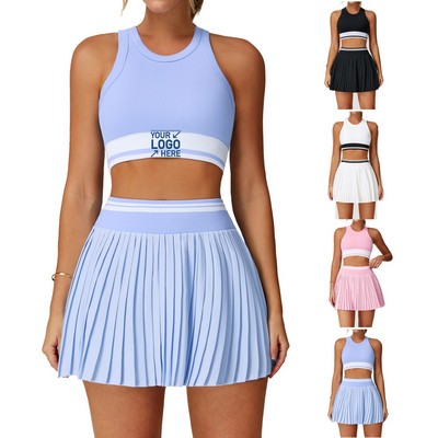 Two Piece Tennis Skirt Set