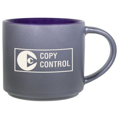 16 oz. Gray Norwich Stacking Two-Tone/Purple interior mug