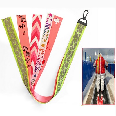 Custom 0.99"W x 19.7"L Reflective ID Ribbon Tag Bicycle Pendant