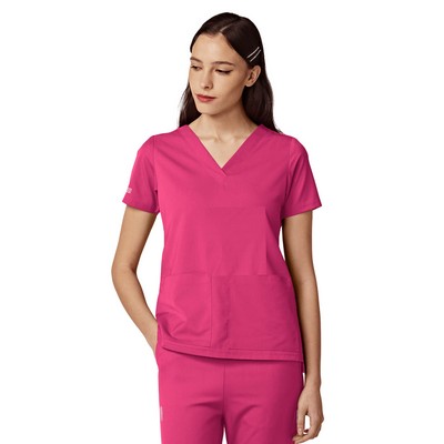 Parkley Quantum - Women's One-Pocket ASPEN Peplum Maternity V-Neck Top