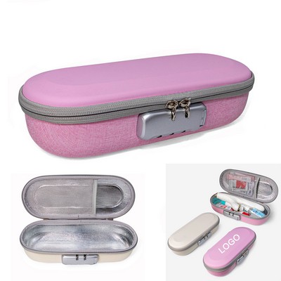Private Items Protective Cover Case Travel Valuables Safe Bag with Combination Lock