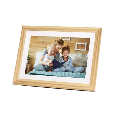 Bell+Howell 10.1" Smart Digital Photo Frame - White/Honey Oak Brown