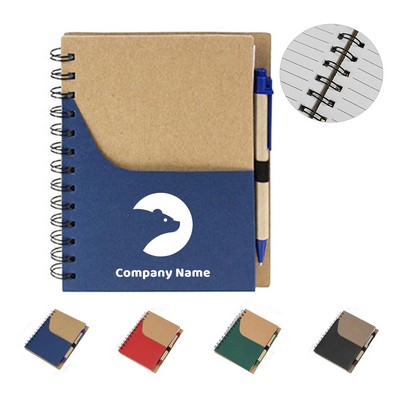 Kraft Pocket Notebook with Pen