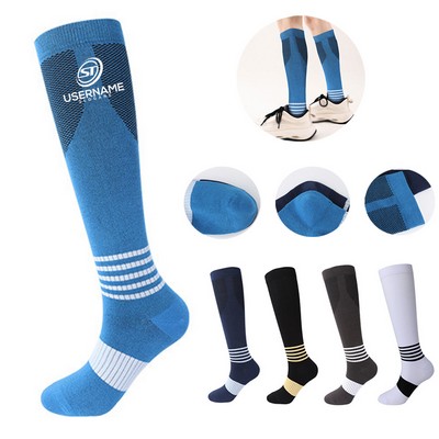 Men Breathable Nylon Running Compression Socks