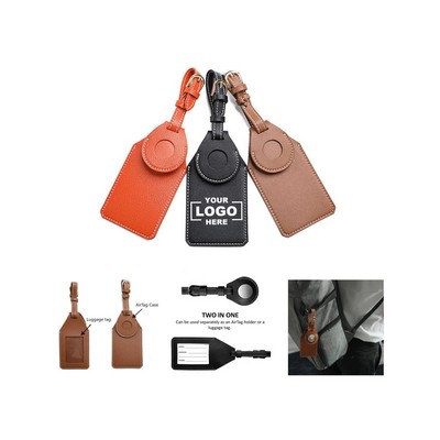 PU Leather Baggage Tag - Tracker Pocket Included