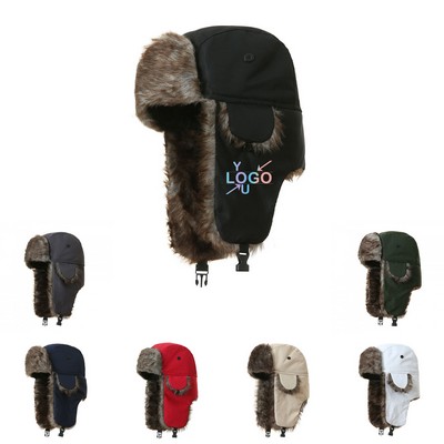 Faux Fur Ear Flap Winter Trapper Hat