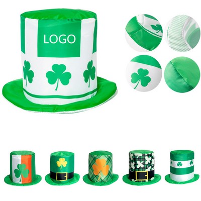 St. Patrick's Day Green Shamrock Top Hats