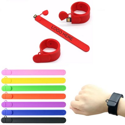 Silicone Wristband Bracelet 64G USB Flash Drive