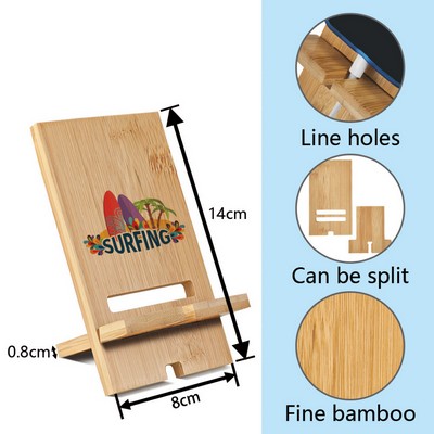 Dye Sublimation Full Color Bamboo Phone Stand Holder