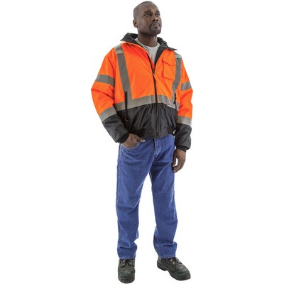 Majestic 75-1314 Hi-Viz Waterproof Jacket with Quilted Liner, ANSI 3
