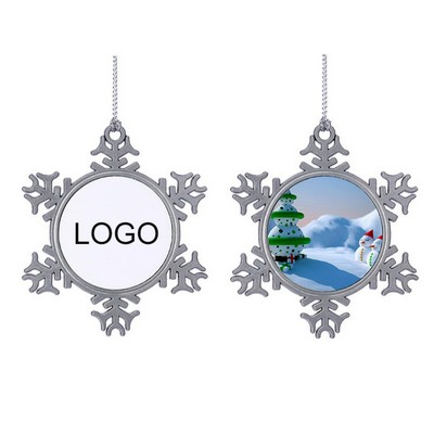 Christmas Snowflake Ornament - Customizable Hanging Decoration for Xmas Tree