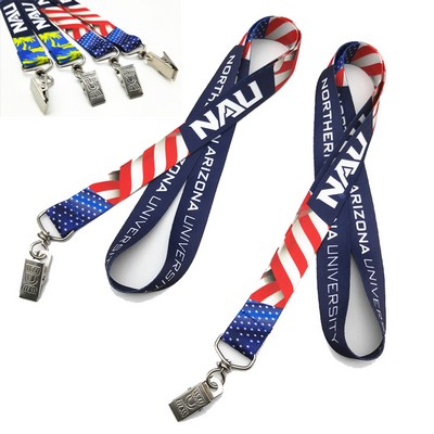 3/4" Single Bulldog Clip Lanyard