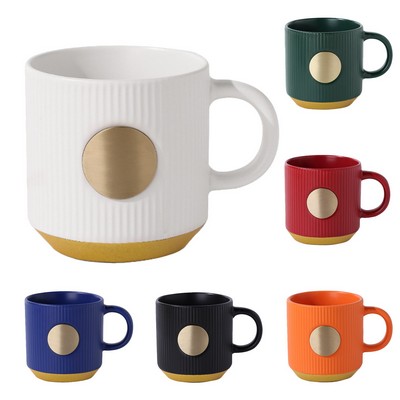 13oz Vertical Pattern Ceramic Coffee Mug