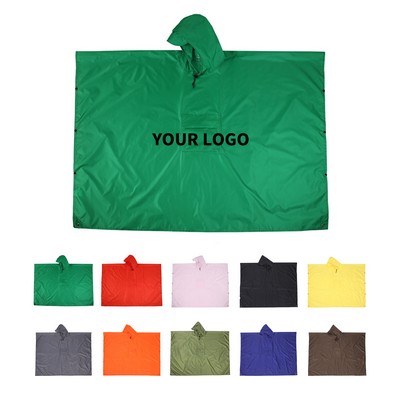 Three In One Polyester Poncho With Pack Cover And Ground Sheet 82.7" x 55.1"