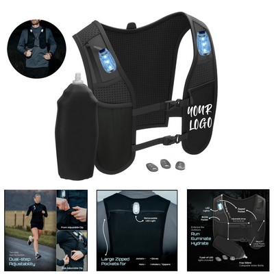 Lightweight Hydration Vest with LED Light