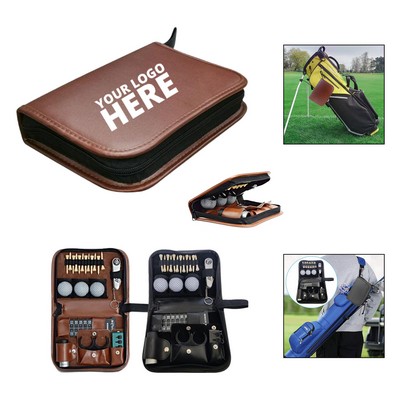 Leather Golf Accessories Storage Bag