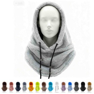 Windproof Fleece Face And Neck Hoodie Mask Hood