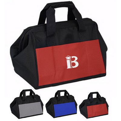 Two Tone Polyester Multi Function Tool Bag w/ Handle