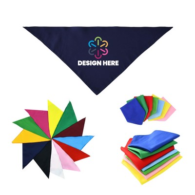 Pet Bib Polyester Triangle Scarf Full Color