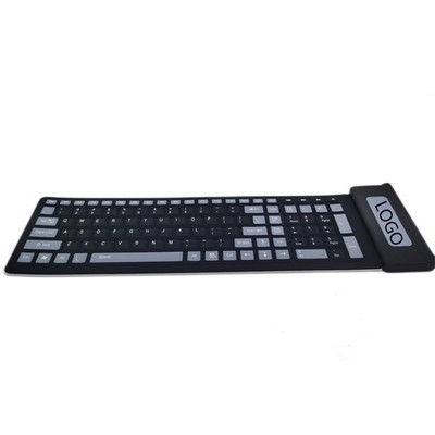 2.4G Wireless 107-Key Silicone Soft Keyboard