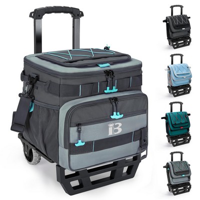 48-Can Collapsible Cooler Trolley Bag with Wheels