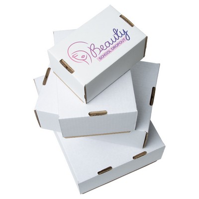 Full Color White Display Mailer Box w/Outside Imprint (10" x 7" x 4")